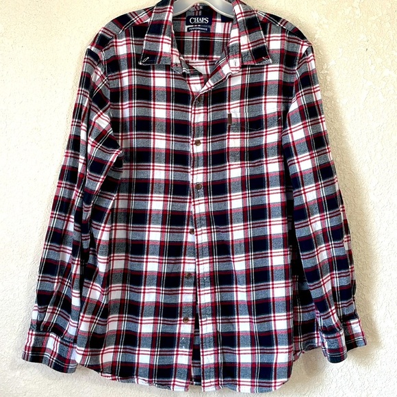 CHAPS FLANNEL SHIRT - Picture 1 of 7